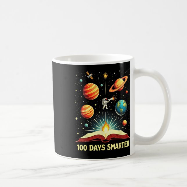 Mug 100 jours Smarter Space Astronaut 100th Day School (Droite)