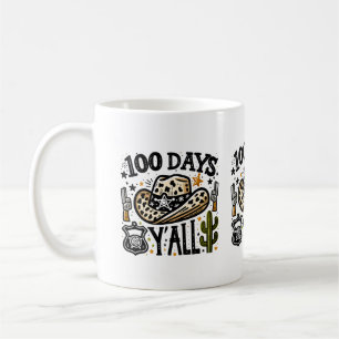Mug 100 Jours Y'all, 100 Jours D'École Drôle