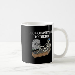 Mug 100 Pour Cent Engagé À L'Un Peu Drôle Skeleton Me