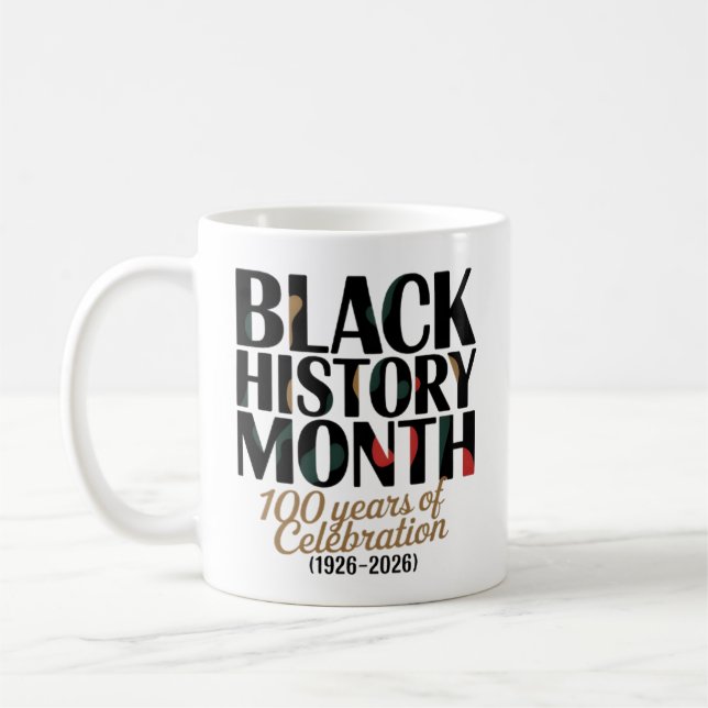 Mug 100 years celebration black history month 2026 (Gauche)