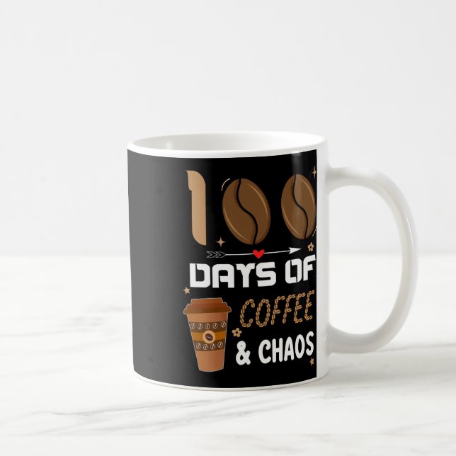 Mug 100E Jour De L'Enseignant 100 Jours De Café Et (Droite)