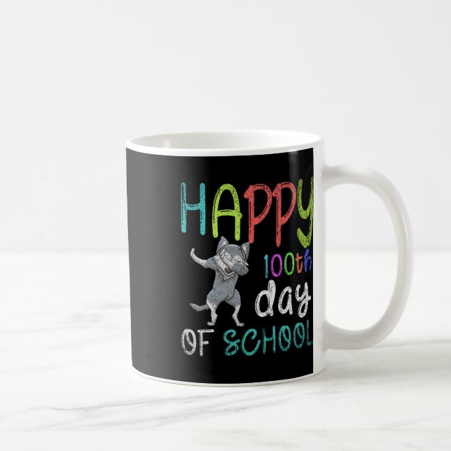 Mug 100ème Jour De L'École Dabbing Wolf 100 Jours De L (Droite)