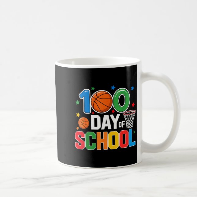 Mug 100th Day Of School Basketball - Kids 100 Days Of  (Droite)