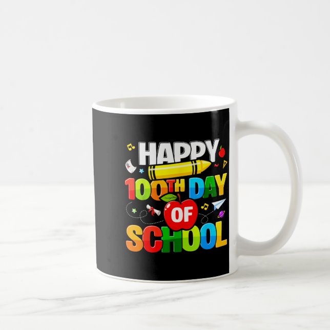 Mug 100th Day Of School Shirt For Teachers Kids Happy  (Droite)