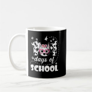 Mug 101 Jours d'école Enseignants de Chien Dalmatien É