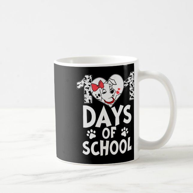 Mug 101 Jours École Cute Chien Heureux 100 Jours Ensei (Droite)