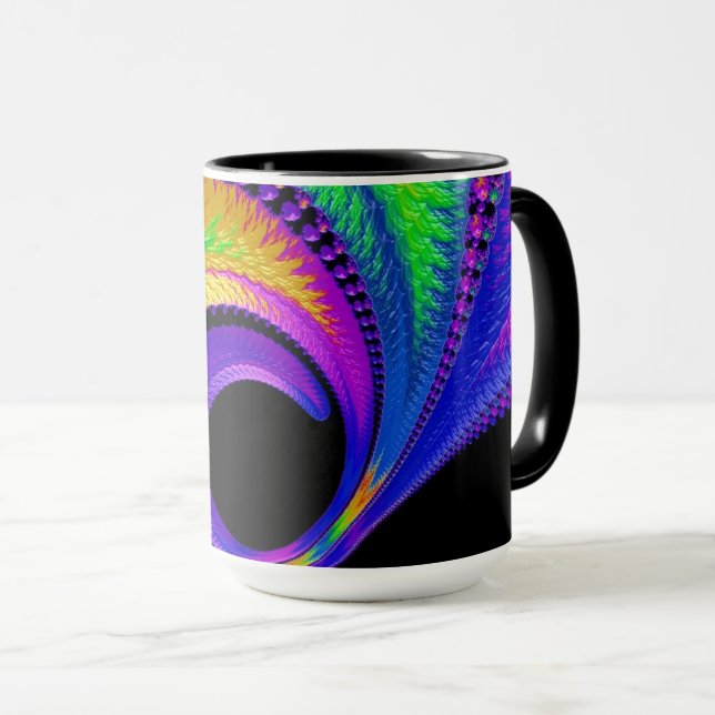 Mug 108-39 croissant de lune métallique d'arc-en-ciel (Devant droit)