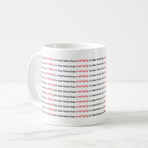 Mug 108 Om Mani Padme Hum Mantra Sanskrit Rouge