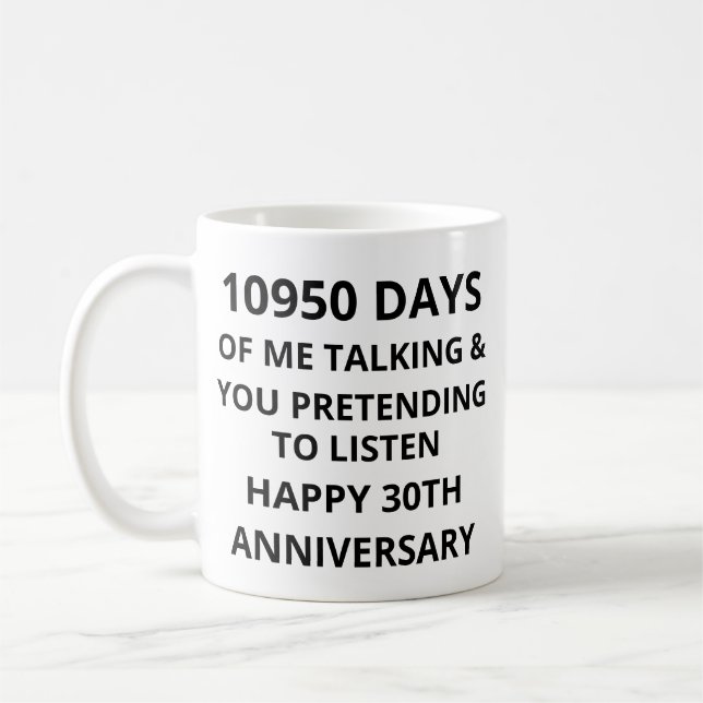 Mug 10950 jours de moi qui parle, 30e anniversaire de  (Gauche)
