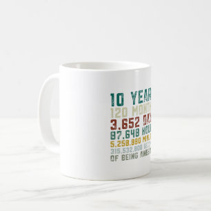 Mug 10 années de 10ème d'anniversaire de garçon