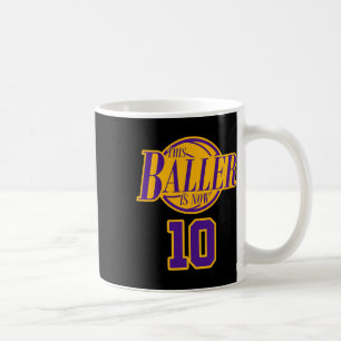 Mug 10 Ans Anniversaire Bysketbyll Byller Purple Et