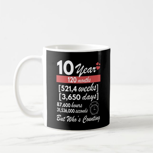 Mug 10 ans anniversaire de Mariage (Gauche)