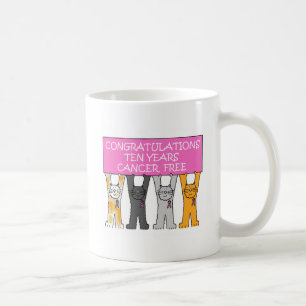 Mug 10 ans de cancer Félicitations gratuites