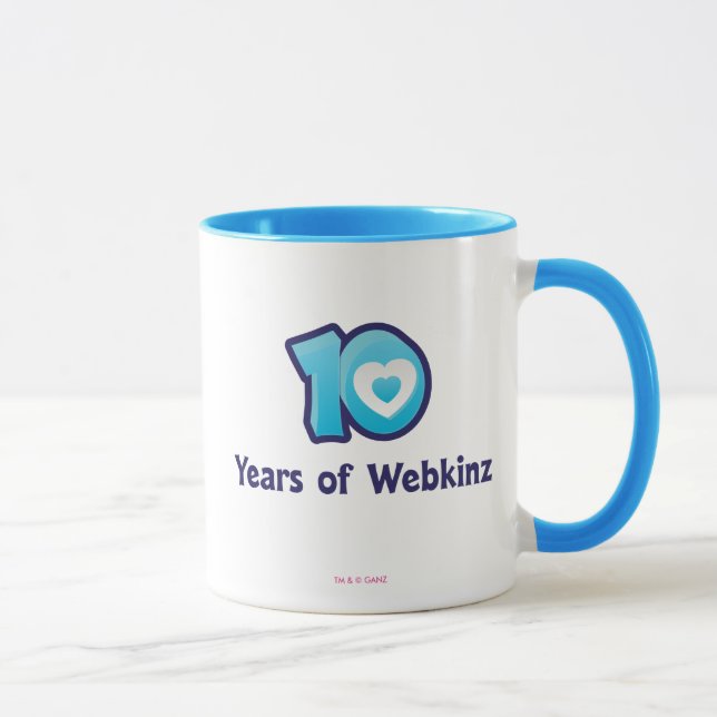 Mug 10 ans de logo de Webkinz (Droite)