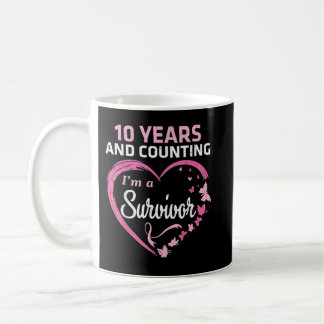 Mug 10 ans et compter Je suis un survivant du cancer d