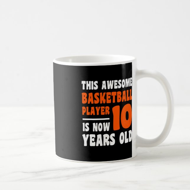 Mug 10 ans Joyeux 10e anniversaire Basketball 10e Bi (Droite)