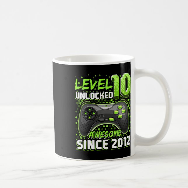 Mug 10 Déverrouillé Awesome 2012 jeu vidéo 10e anniver (Droite)