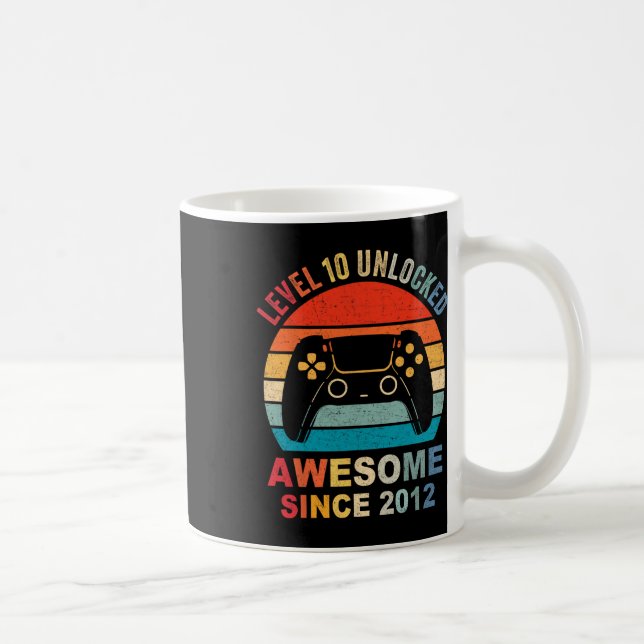 Mug 10 Déverrouillé Awesome 2012 jeu vidéo 10e anniver (Droite)
