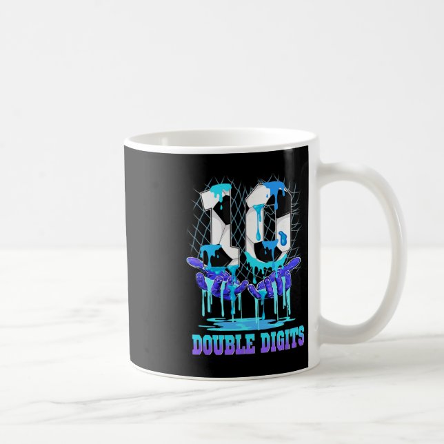 Mug 10 Double Chiffres 10e Anniversaire Garçon Footbal (Droite)