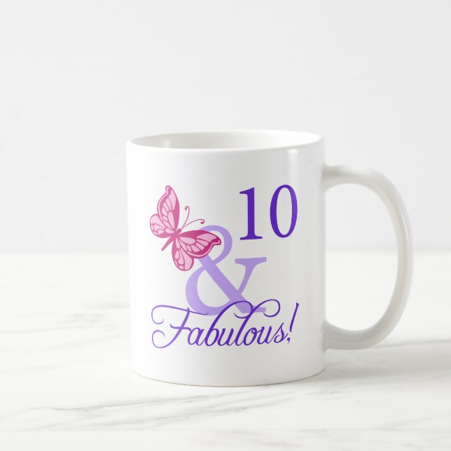 Mug 10 Et Fabuleux Anniversaire (Droite)