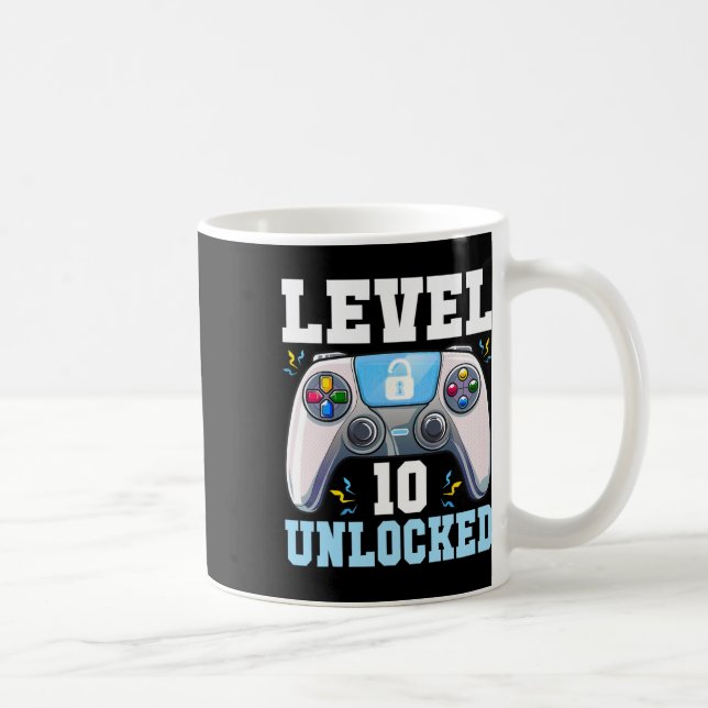 Mug 10 Jeu vidéo déverrouillé 10e Anniversaire Gamer B (Droite)