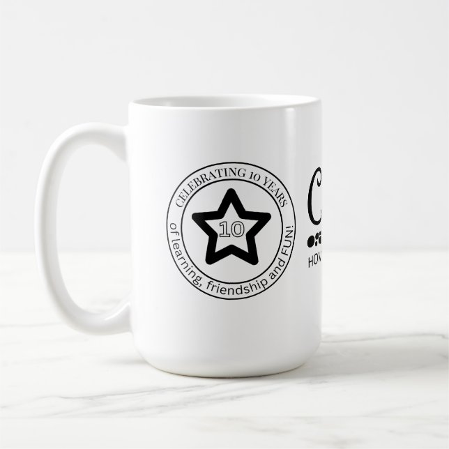 Mug 10 year logo  (Gauche)