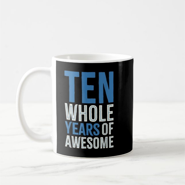 Mug 10e anniversaire Cadeau Garçon âge 10 Dix ans Garç (Gauche)