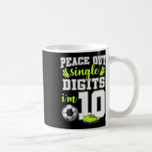 Mug 10e anniversaire garçons football Peace Out chiffr