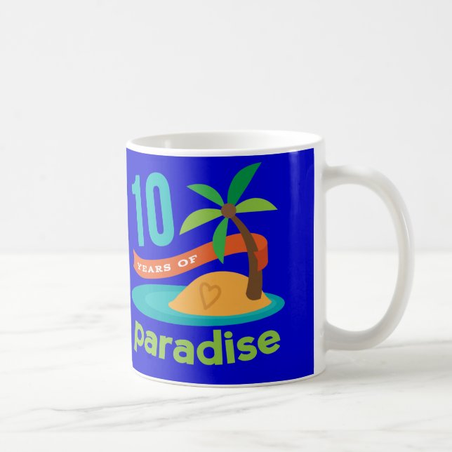 Mug 10ème Cadeau drôle d'anniversaire de mariage (Droite)