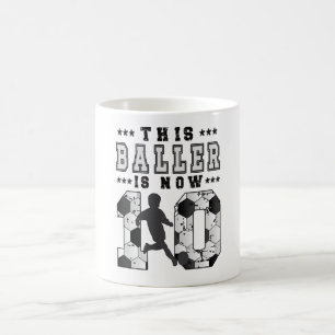 Mug 10th Birthday Gift Soccer Player 10 Year Old Boy