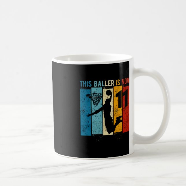 Mug 11 ans Basketball 11e anniversaire garçon (Droite)