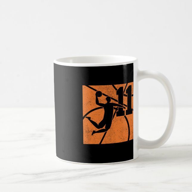 Mug 11 Ans Basketball Dunk 11e Anniversaire Fête E (Droite)