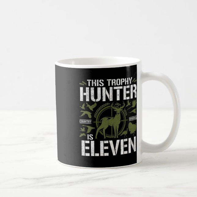 Mug 11 Ans Chasse Anniversaire Fête du Cerf Chasseur 1 (Droite)