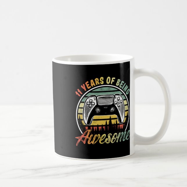 Mug 11 Ans Garçon Anniversaire Être génial jeu vidéo (Droite)