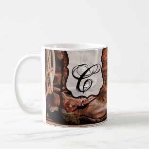 Mug 11 Oz. Botte de cow-boy à café Grotte Bois Rustiq