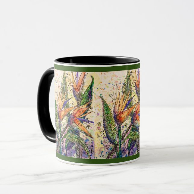 Mug 11 oz Mug—Oiseaux du paradis (Devant gauche)