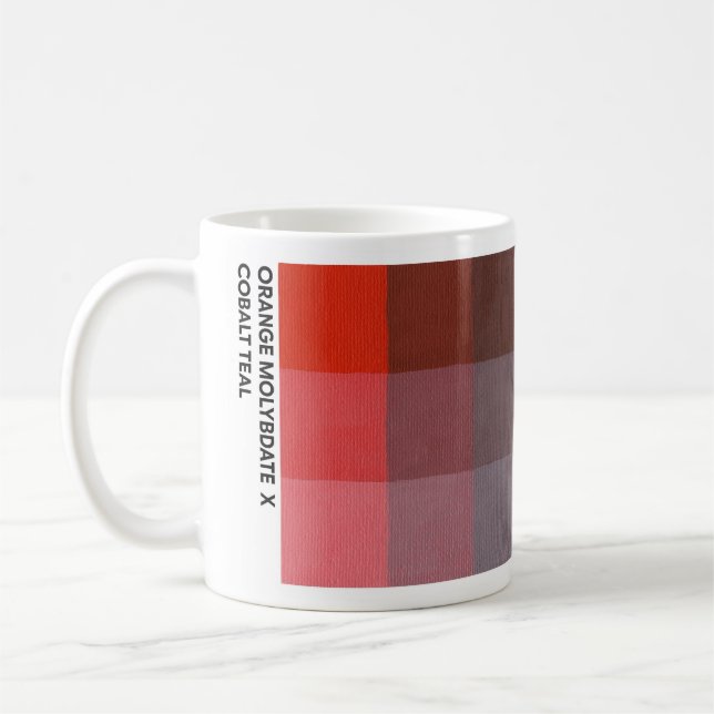Mug 11 oz Orange Molybdate x Cobalt Teal (Gauche)