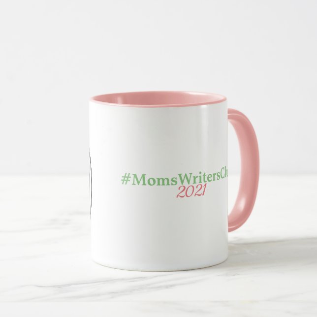 Mug 11 oz rose/vert (Devant droit)