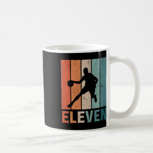 Mug 11e anniversaire Retro Bysketbyll Lovers Boys Kids