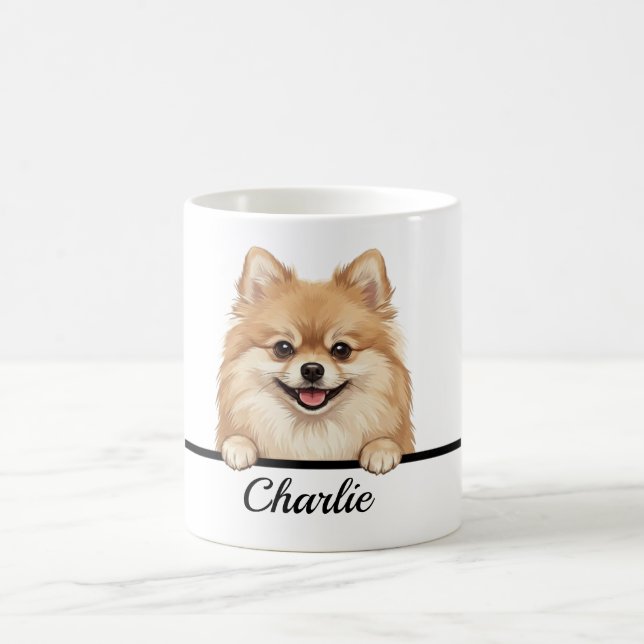 Mug 11oz avec un emballage complet de Pomeranian s (Centre)