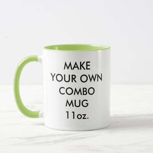 Mug 11oz personnalisé Lime Combination Mug. (Gauche)