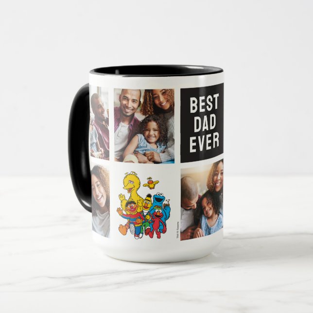 Mug 123, rue Sésame | Papa Photo Collage (Devant gauche)