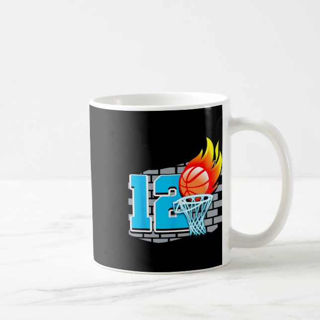 Mug 12 ans 12e Bysketbyll Anniversaire Thème B (Droite)