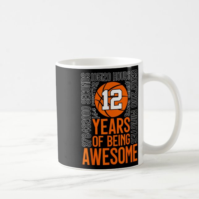 Mug 12 ans à être génial Sketll 12e anniversaire  (Droite)