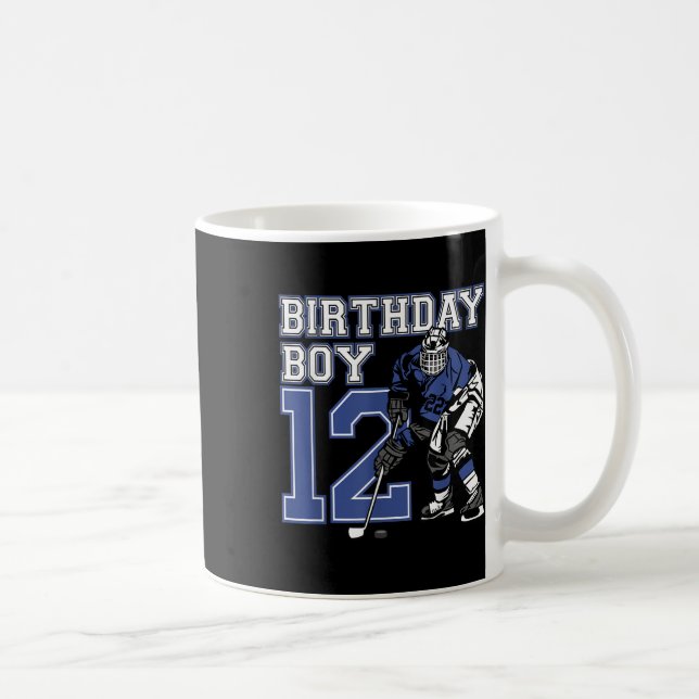 Mug 12 ans de hockey sur glace Thème Anniversaire 12e (Droite)