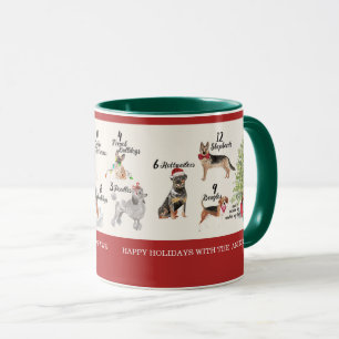 Mug 12 chiens des andouillers d'écharpes de casquettes