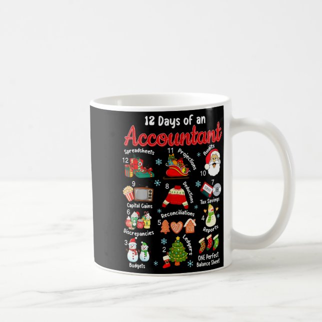 Mug 12 Days Of Accountant Christmas Accounting Major M (Droite)