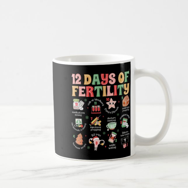 Mug 12 Jours De Fertilité Infirmière Ivf Noël Ob Gyn T (Droite)