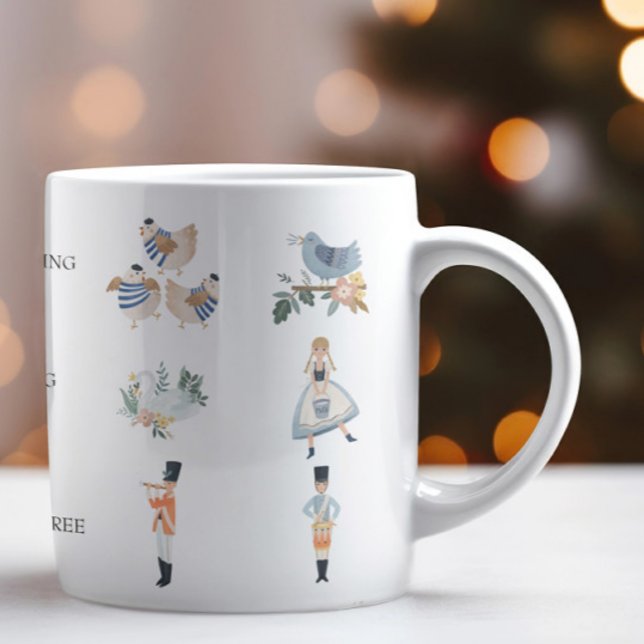 Mug 12 Jours de Noël (12 Days of Christmas Holiday Song Coffee Mug by Ricaso. Wonderful gift idea for Christmas
)