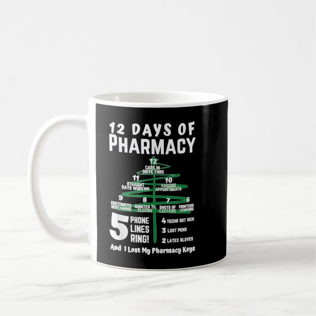 Mug 12 jours de pharmacie noël pharmacie pharmacie ch (Gauche)